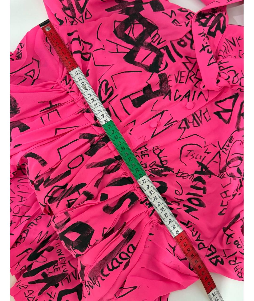 BALENCIAGA Розовое полиэстеровое повседневное платье, фото 8