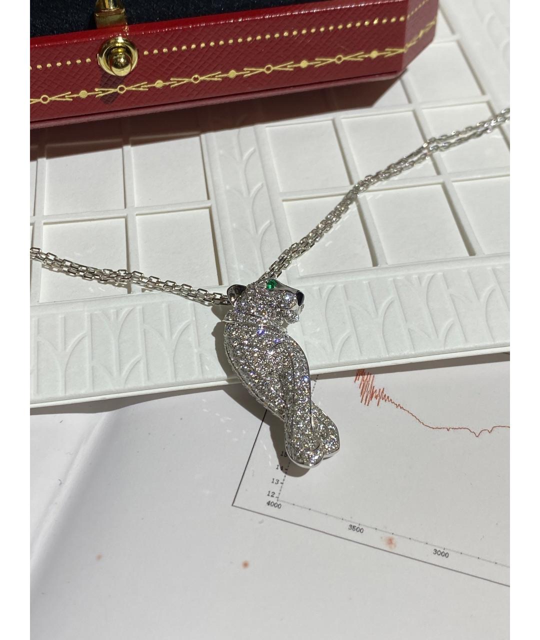 CARTIER Серебряное колье из белого золота, фото 5