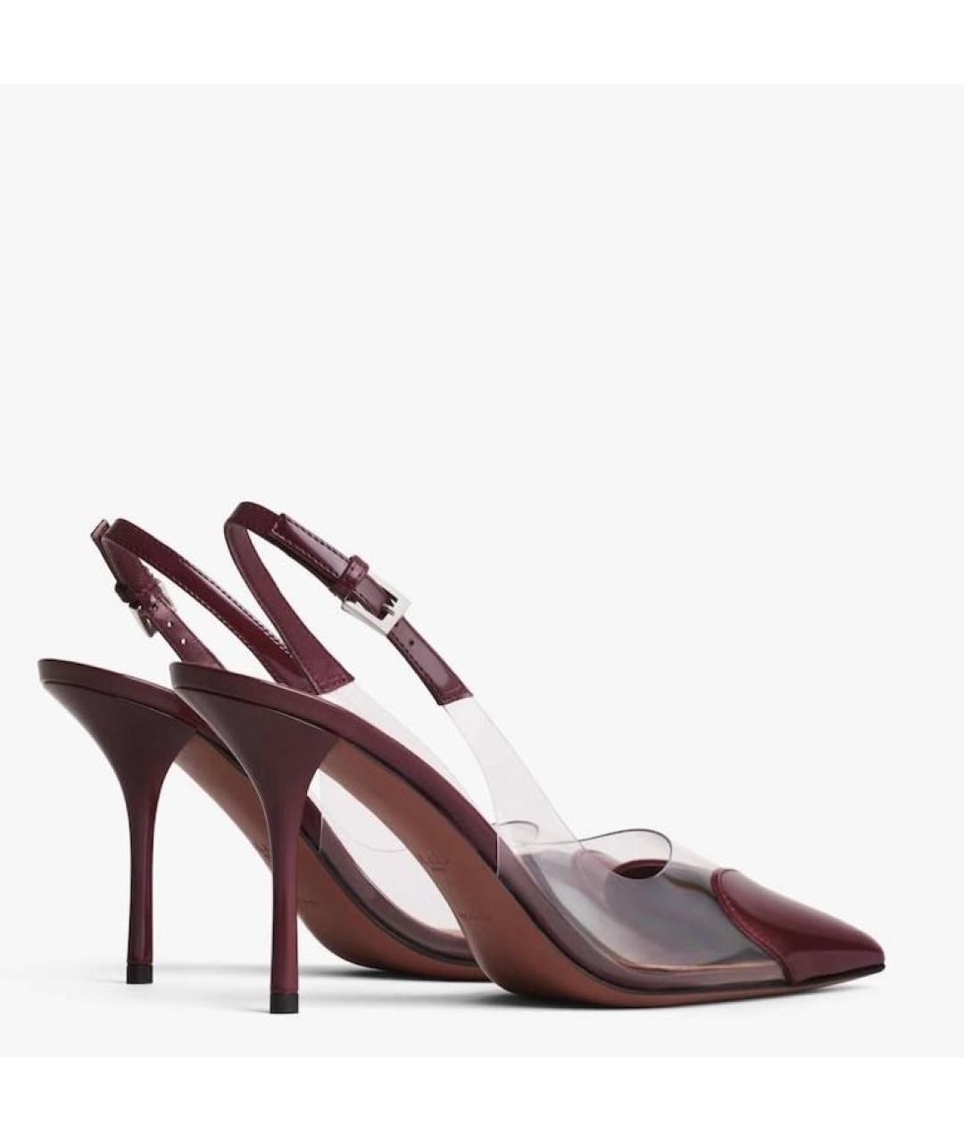 ALAIA Бордовые кожаные туфли, фото 3