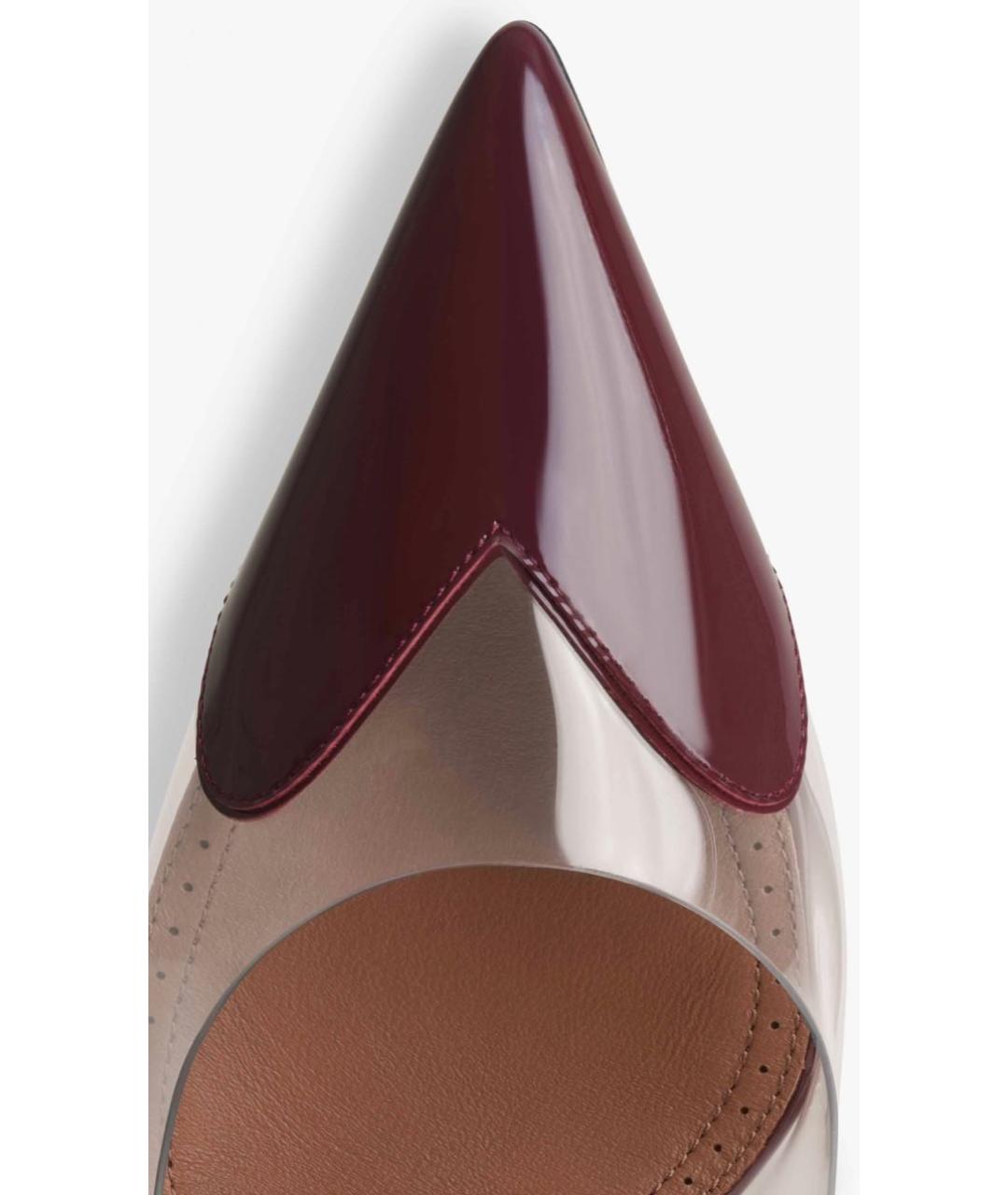 ALAIA Бордовые кожаные туфли, фото 5