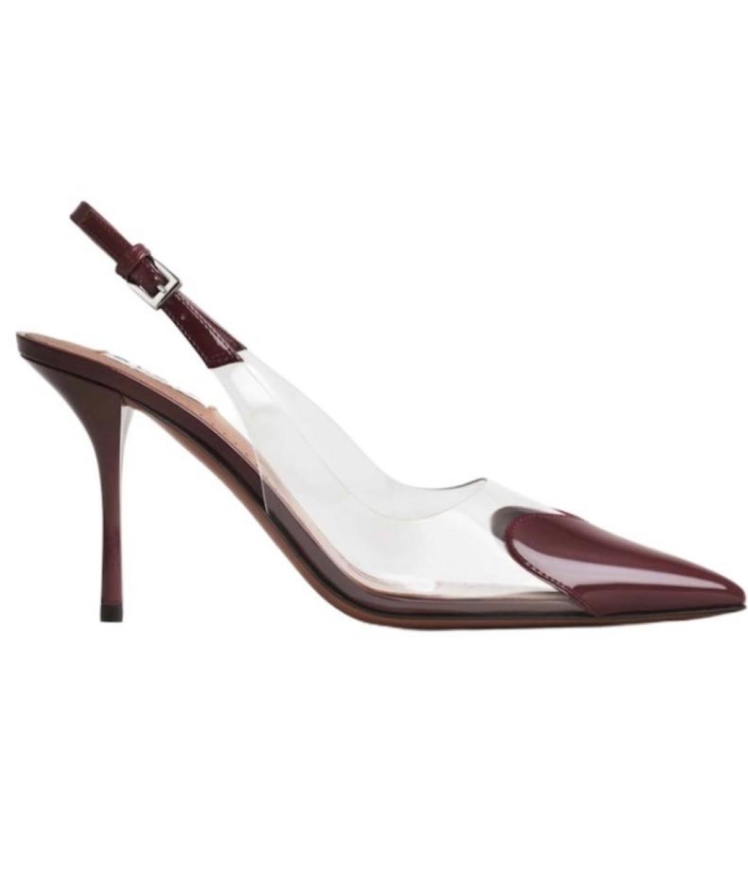 ALAIA Бордовые кожаные туфли, фото 1