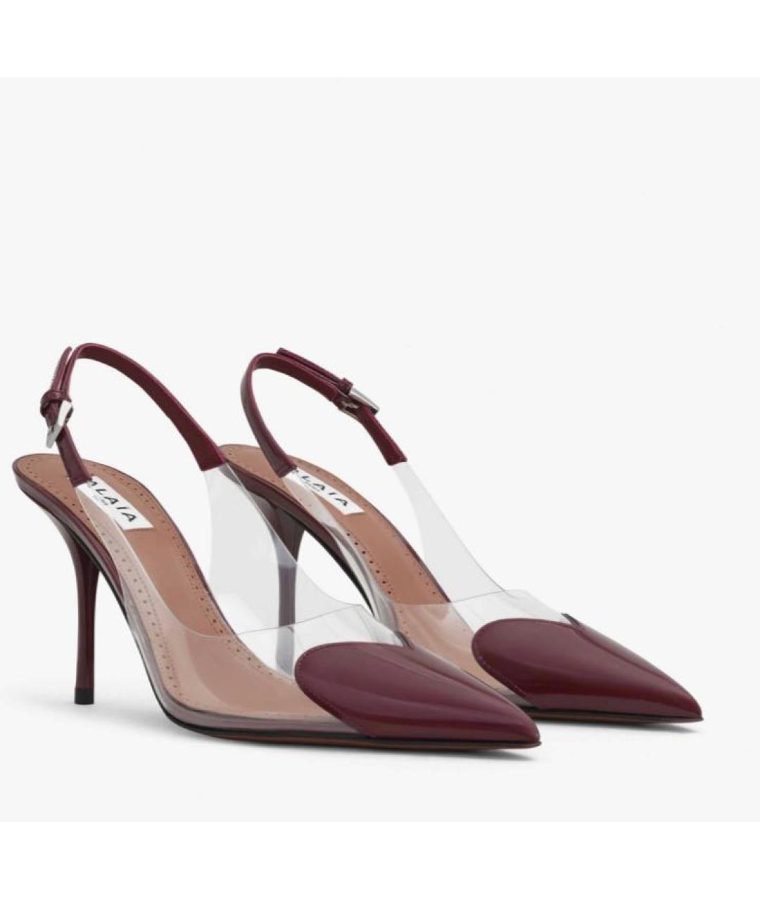 ALAIA Бордовые кожаные туфли, фото 4