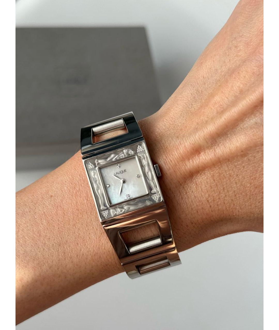 LALIQUE Серебряные стеклянные часы, фото 8