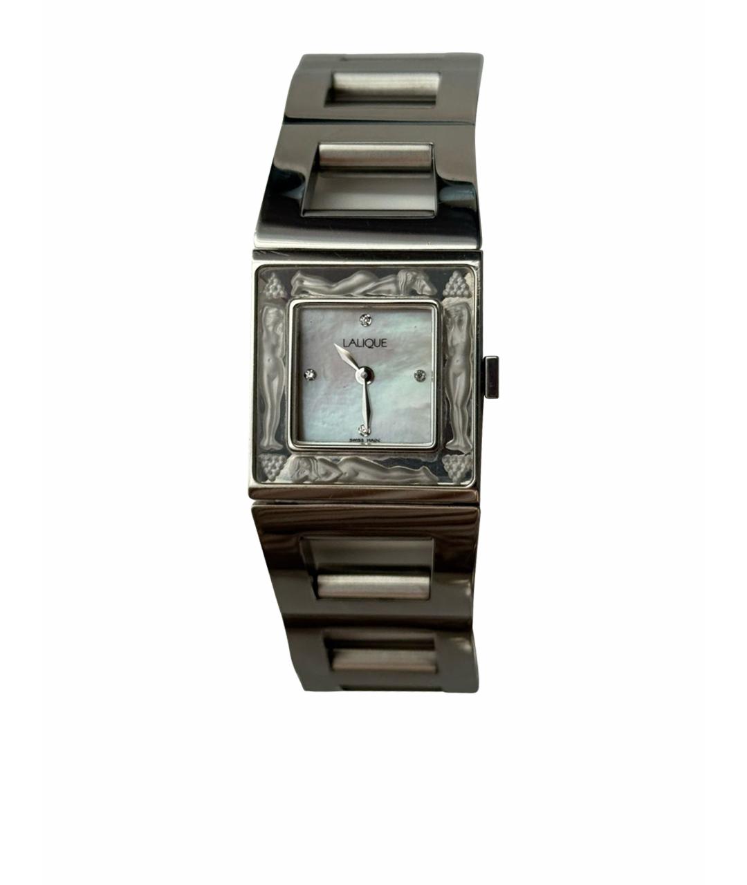 LALIQUE Серебряные стеклянные часы, фото 1