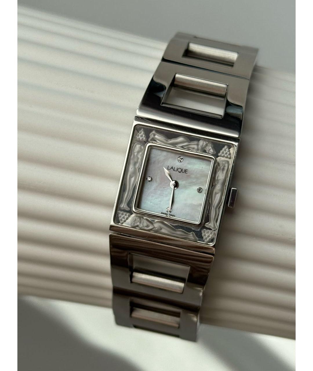 LALIQUE Серебряные стеклянные часы, фото 9