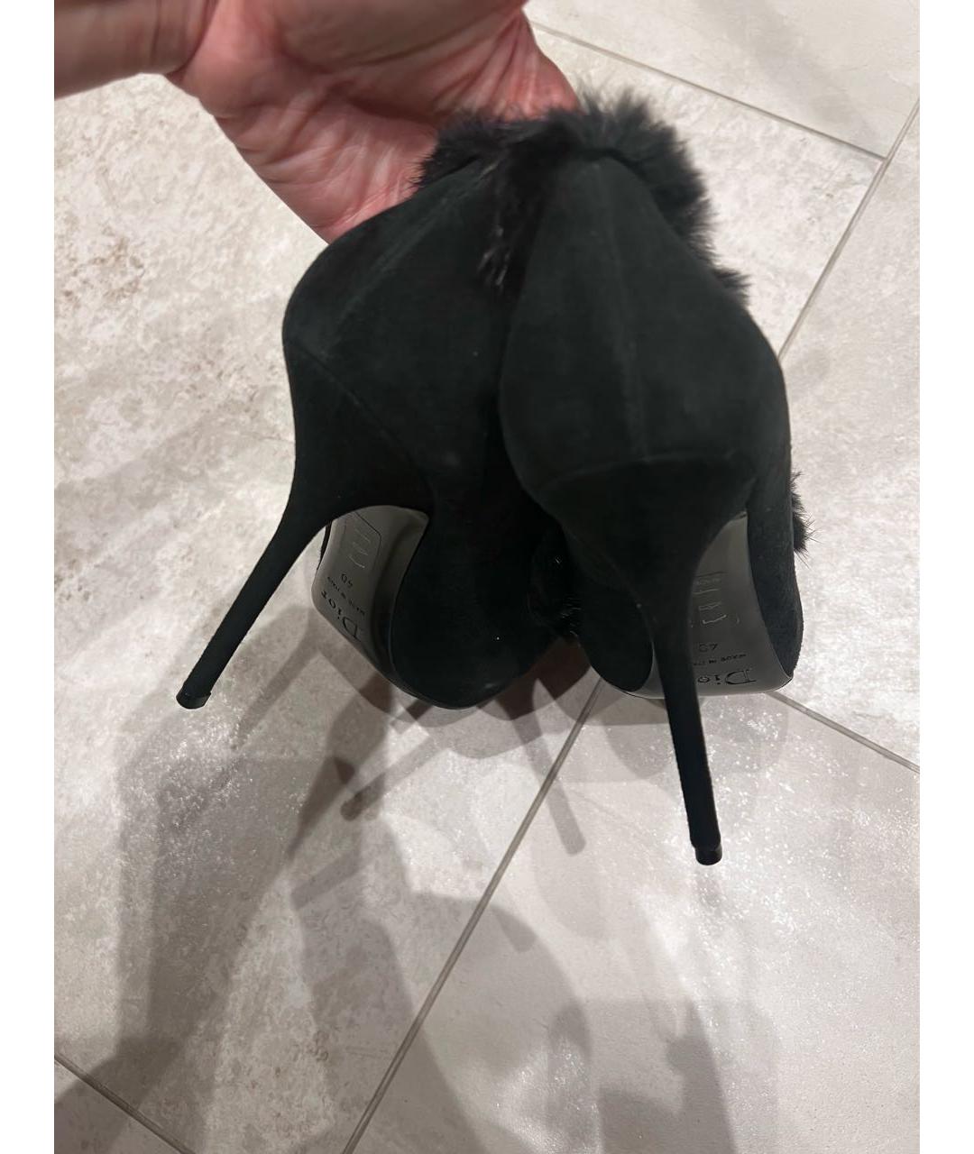 CHRISTIAN DIOR Черные замшевые туфли, фото 5