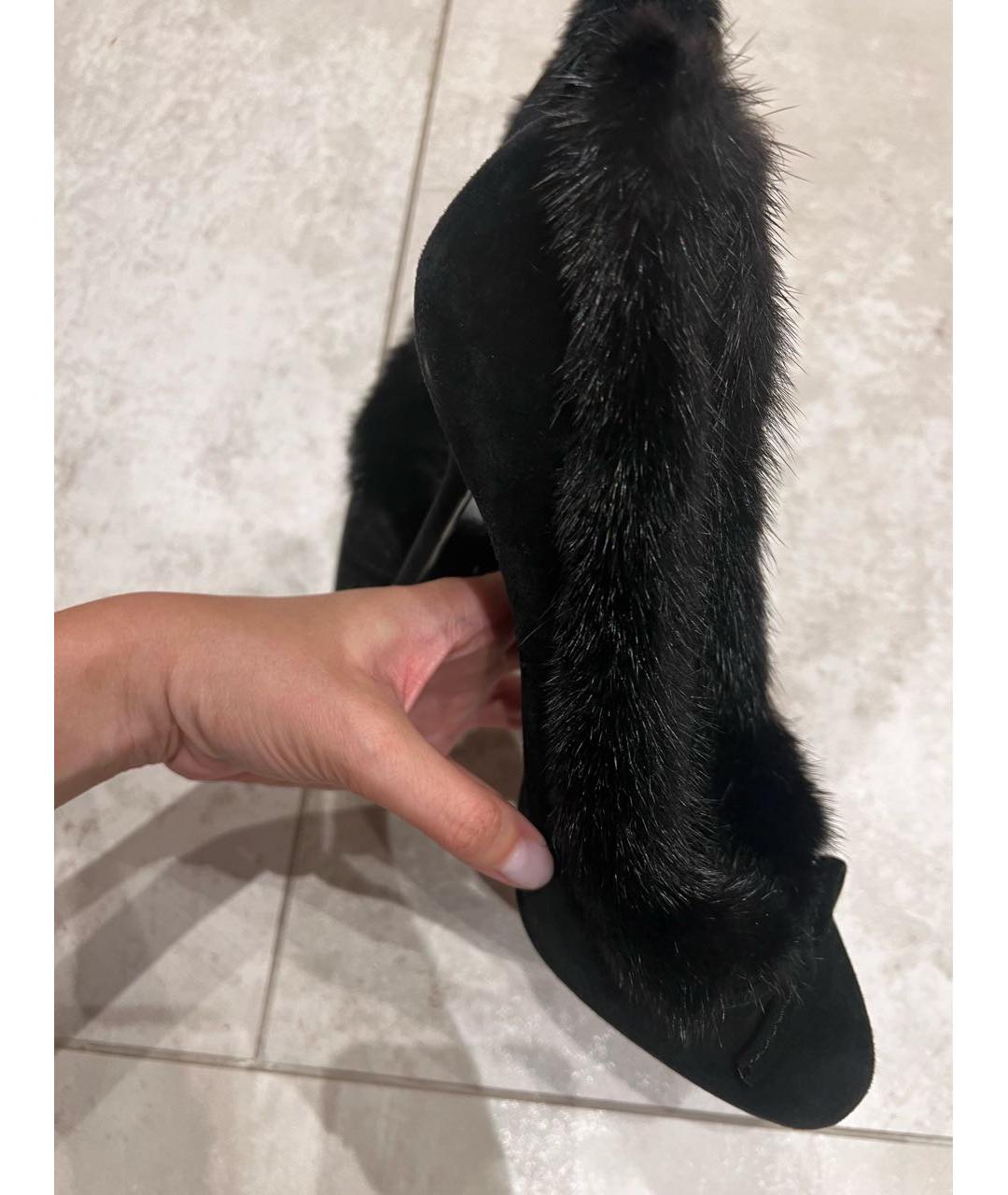 CHRISTIAN DIOR Черные замшевые туфли, фото 2