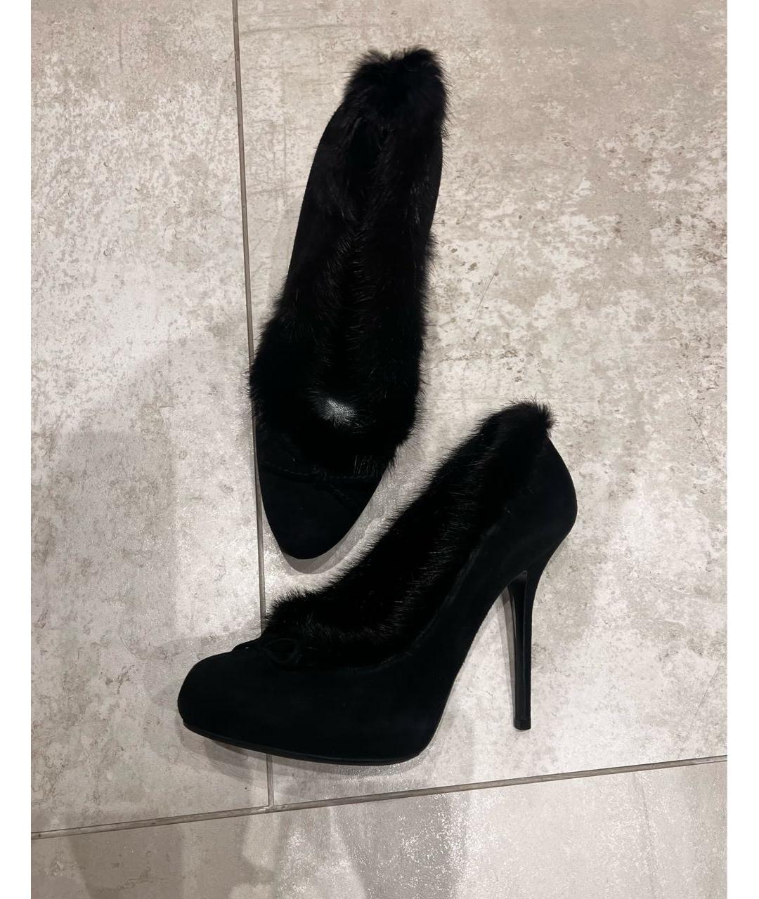 CHRISTIAN DIOR Черные замшевые туфли, фото 8