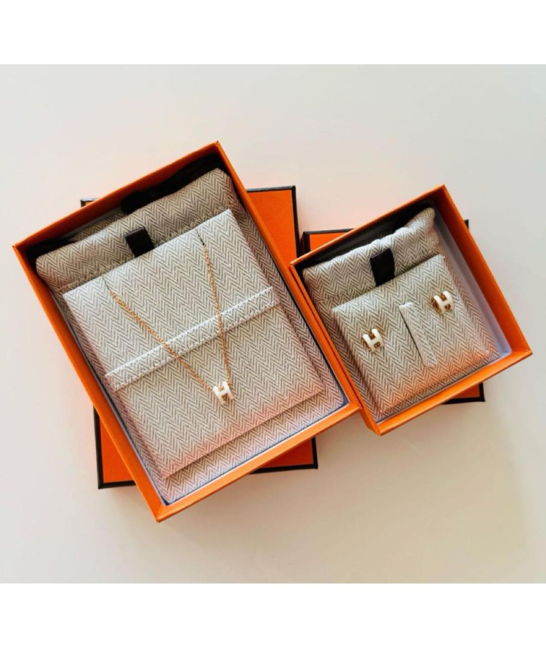 HERMES Белый металлический комплект, фото 2