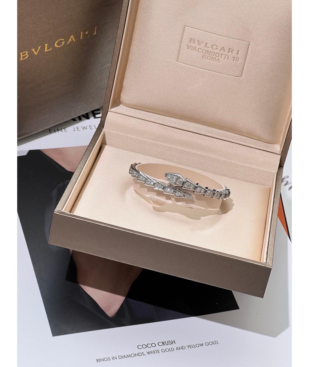 BVLGARI Серебрянный браслет из белого золота, фото 2