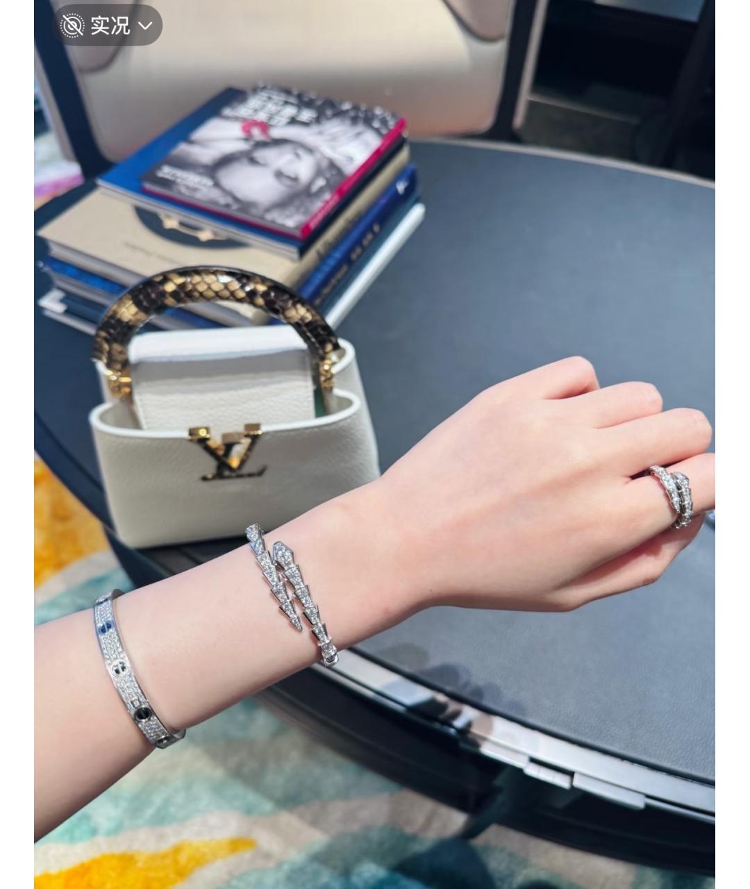 BVLGARI Серебрянный браслет из белого золота, фото 7