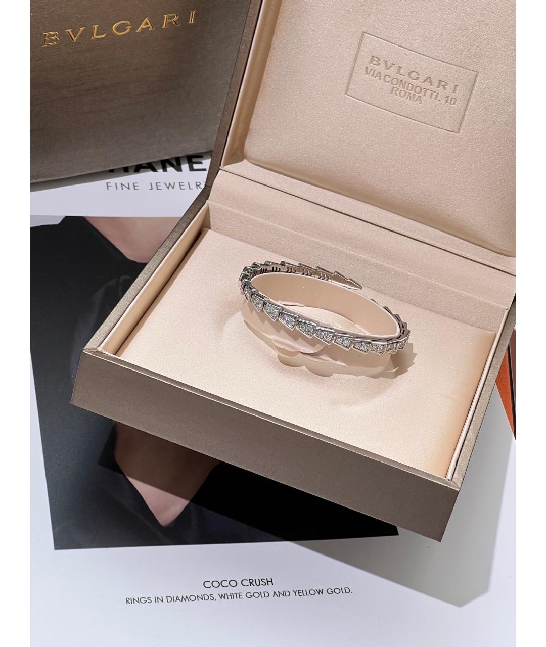BVLGARI Серебрянный браслет из белого золота, фото 3