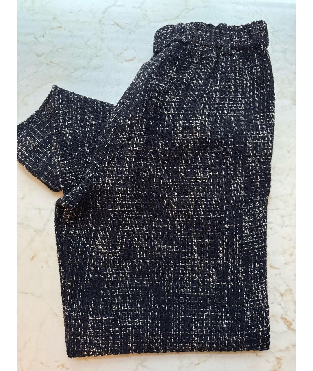 MAJE Темно-синие хлопковые прямые брюки, фото 6