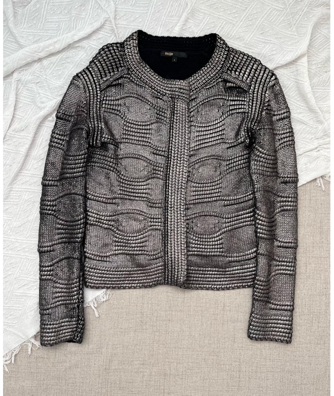 MAJE Антрацитовый шерстяной жакет/пиджак, фото 5