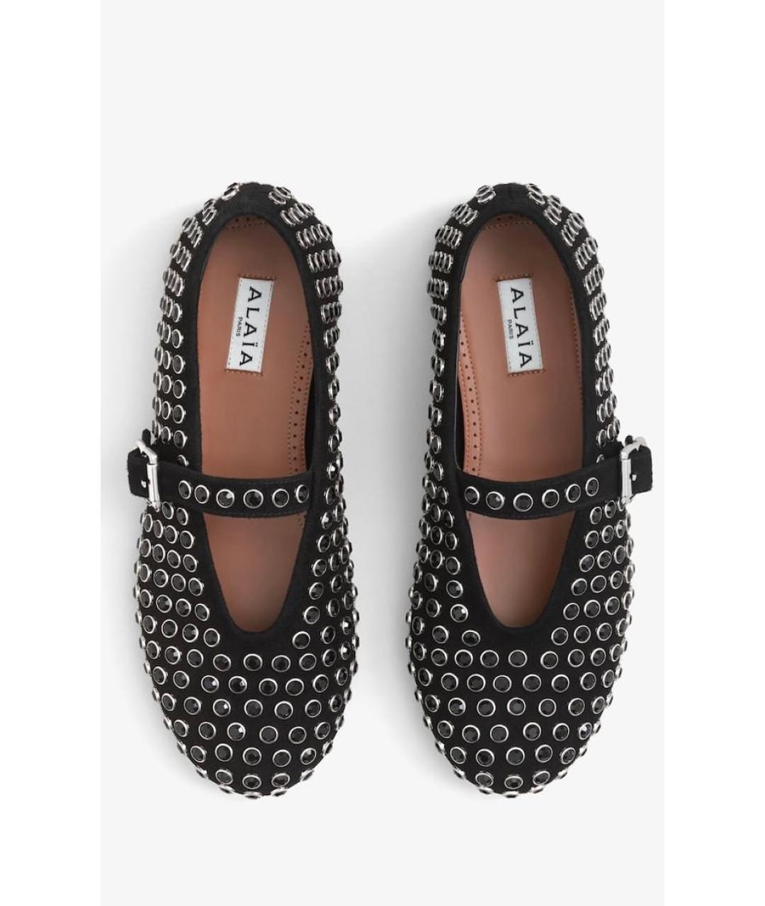 ALAIA Черные кожаные балетки, фото 4