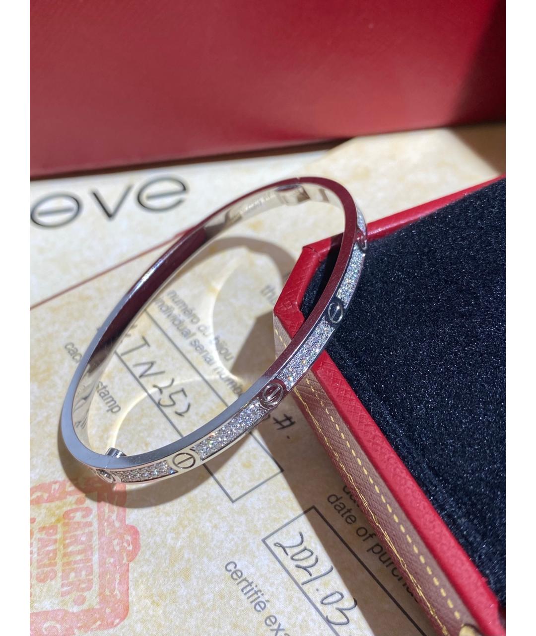 CARTIER Серебрянный браслет из белого золота, фото 4