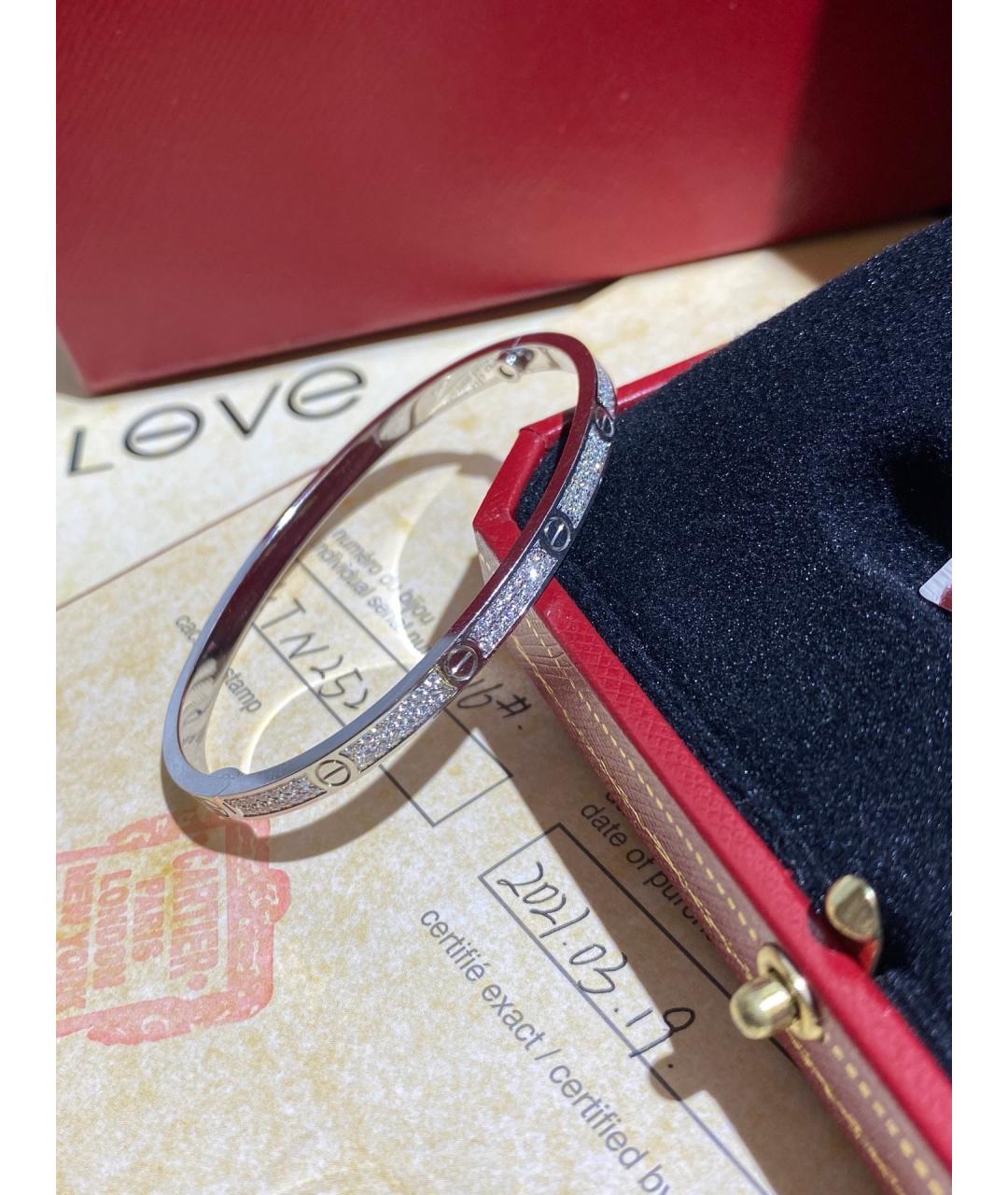 CARTIER Серебрянный браслет из белого золота, фото 5