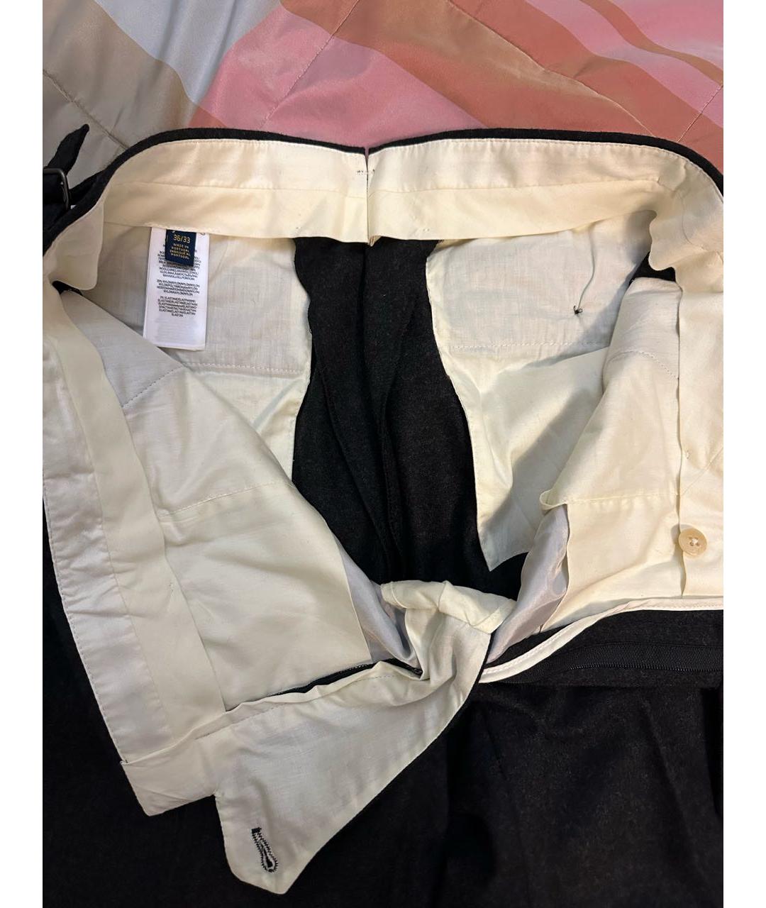 POLO RALPH LAUREN Серые вискозные повседневные брюки, фото 3