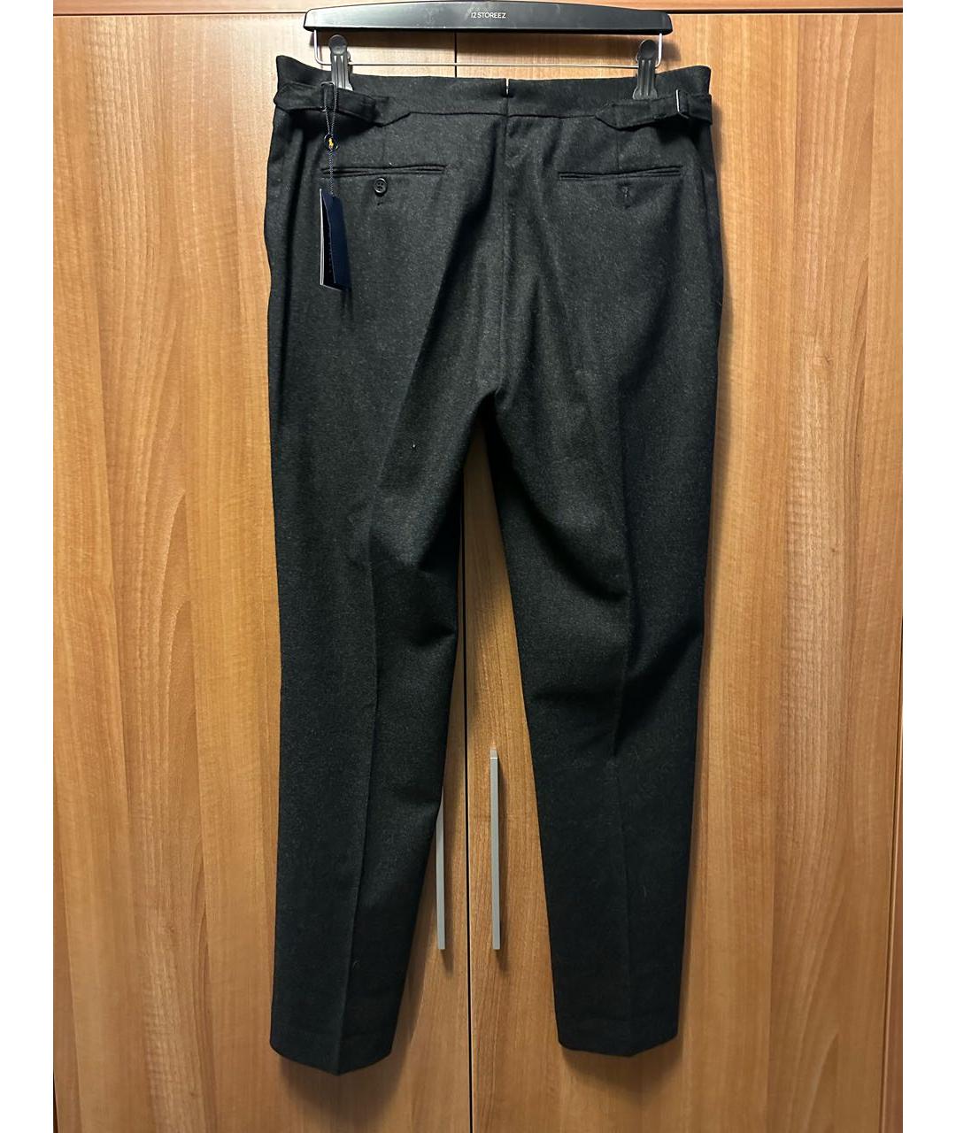 POLO RALPH LAUREN Серые вискозные повседневные брюки, фото 2