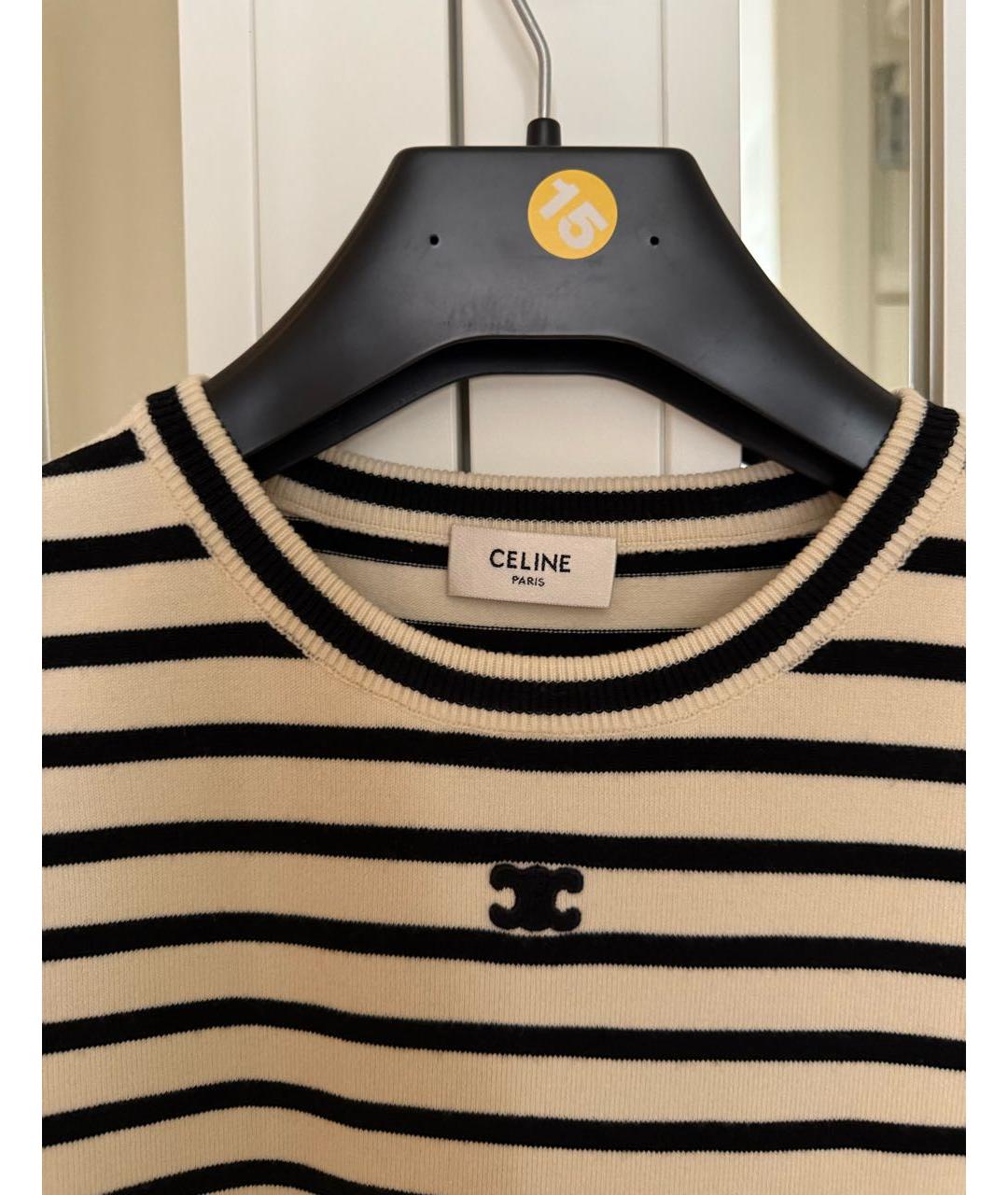 CELINE Белый шерстяной джемпер / свитер, фото 3