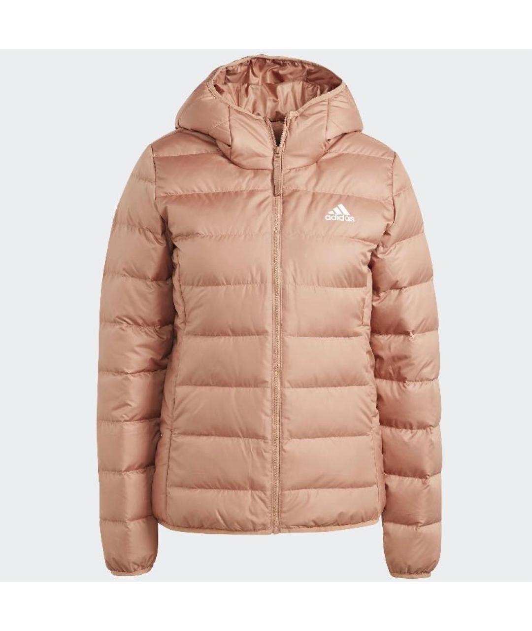 ADIDAS Коралловая полиэстеровая куртка, фото 6