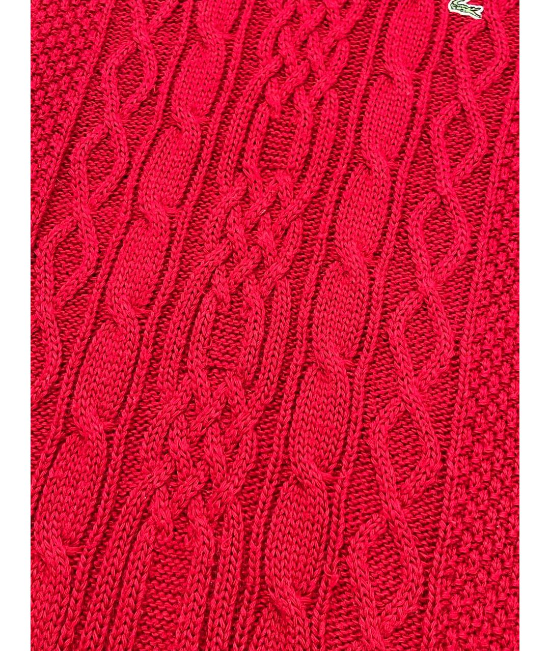 LACOSTE Красный шерстяной джемпер / свитер, фото 4