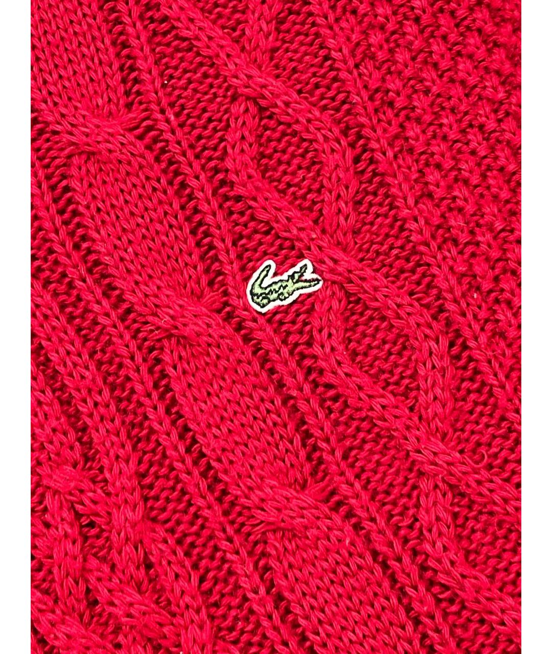 LACOSTE Красный шерстяной джемпер / свитер, фото 2