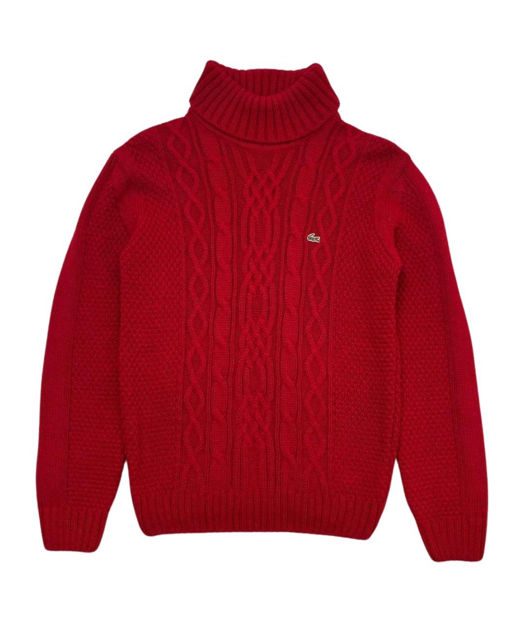 LACOSTE Красный шерстяной джемпер / свитер, фото 1