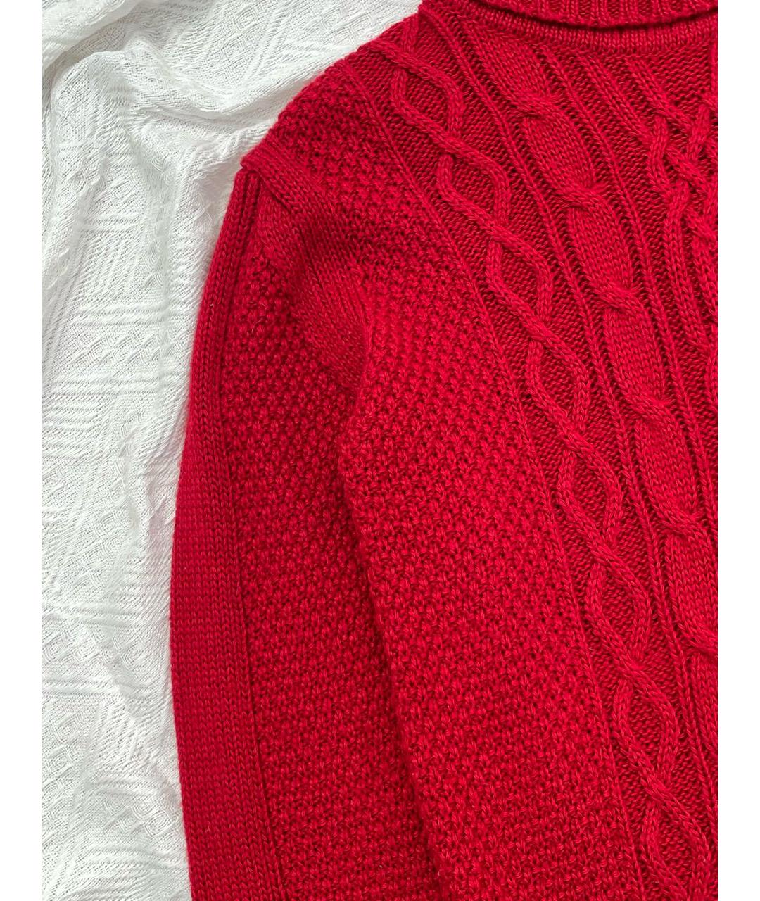 LACOSTE Красный шерстяной джемпер / свитер, фото 3