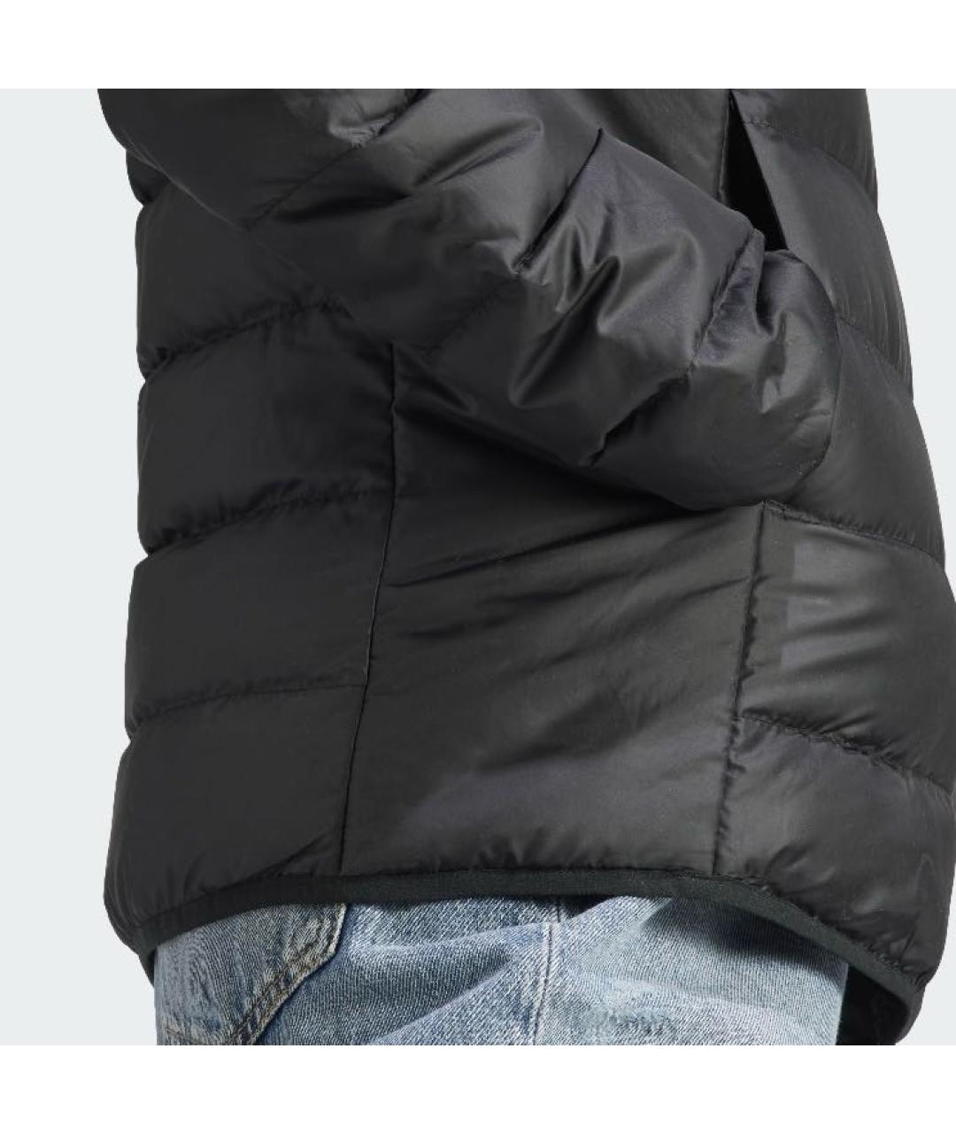 ADIDAS Черная полиэстеровая куртка, фото 5