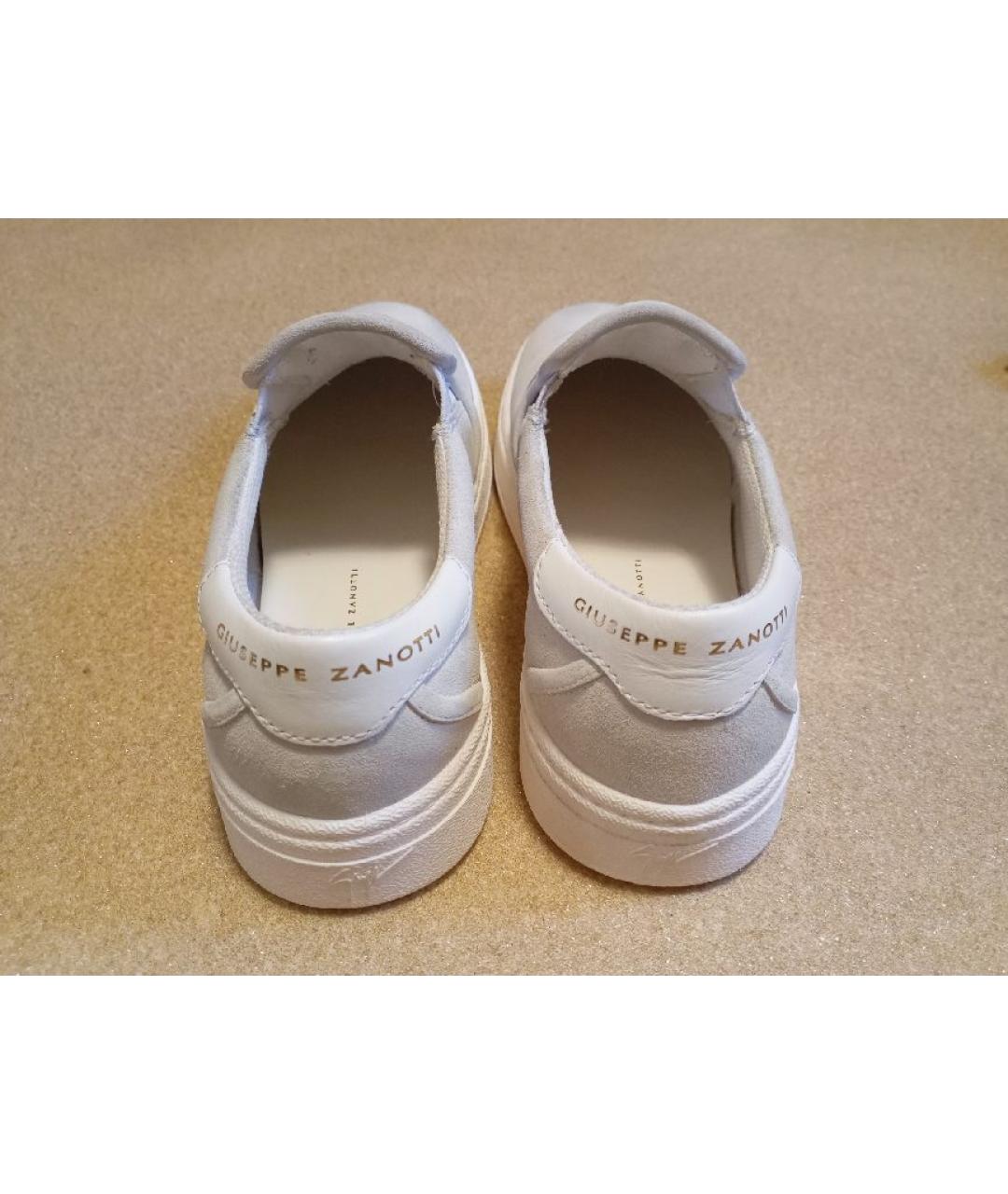 GIUSEPPE ZANOTTI DESIGN Белые замшевые лоферы, фото 3