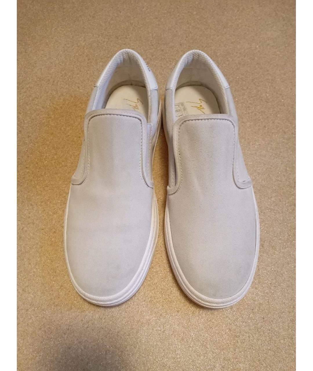 GIUSEPPE ZANOTTI DESIGN Белые замшевые лоферы, фото 2