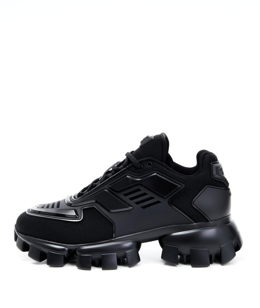 PRADA Черные текстильные кроссовки, фото 8