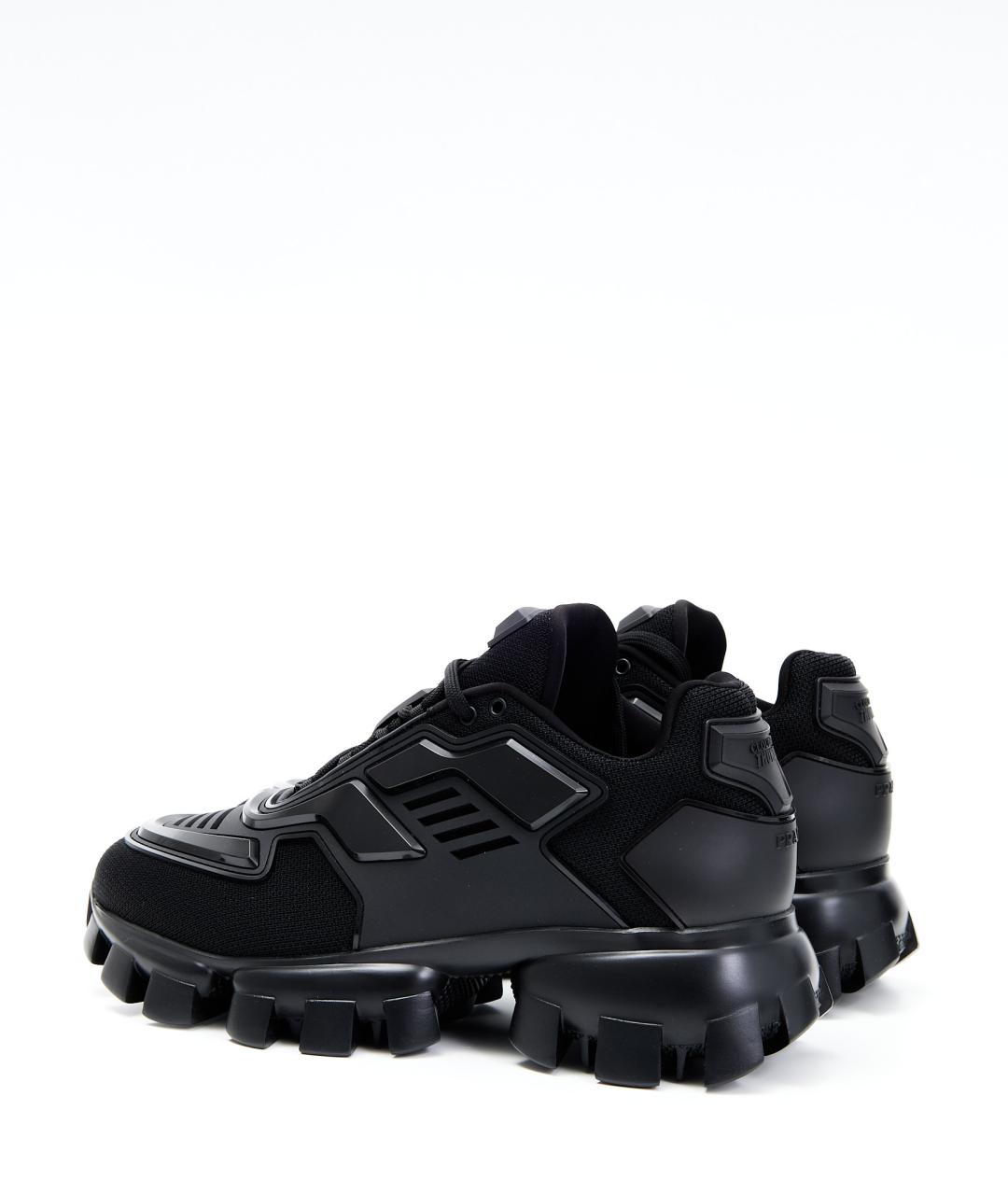 PRADA Черные текстильные кроссовки, фото 3