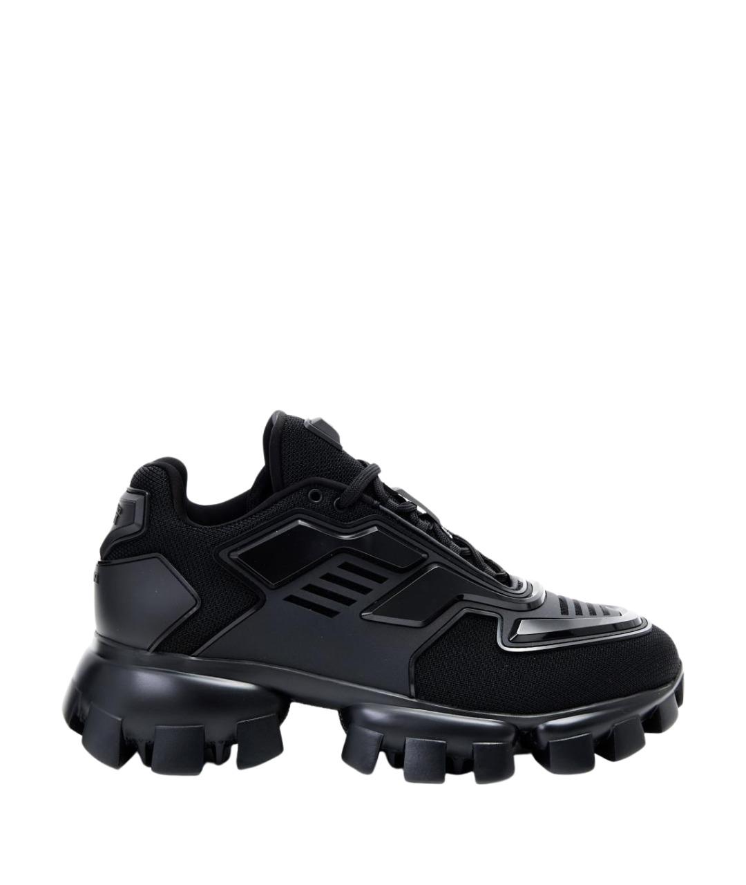 PRADA Черные текстильные кроссовки, фото 1