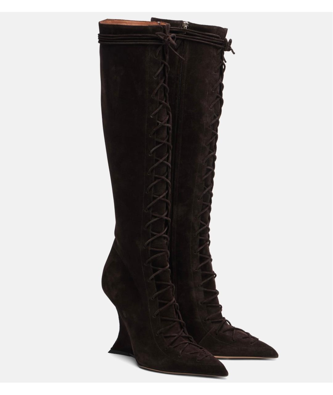 PARIS TEXAS Коричневые замшевые сапоги, фото 2