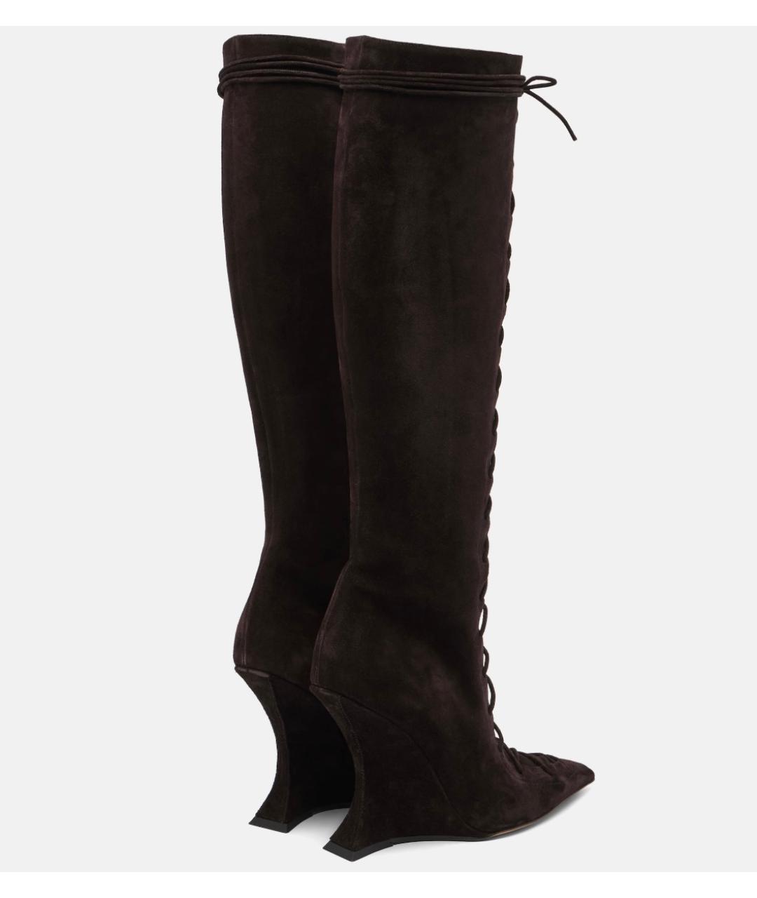 PARIS TEXAS Коричневые замшевые сапоги, фото 3