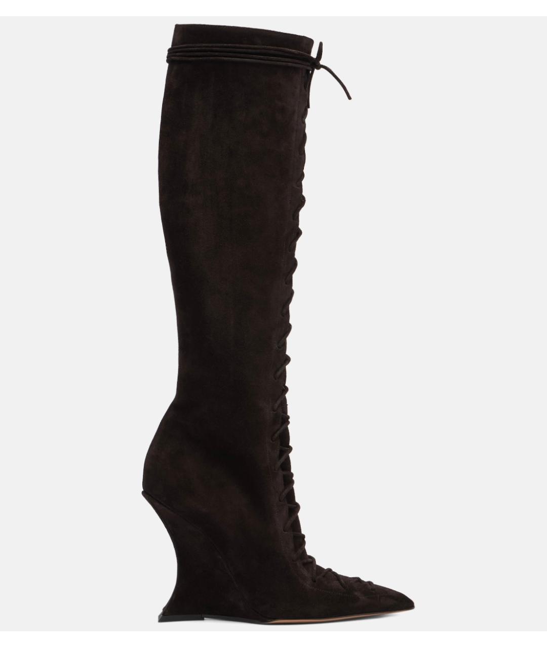 PARIS TEXAS Коричневые замшевые сапоги, фото 6