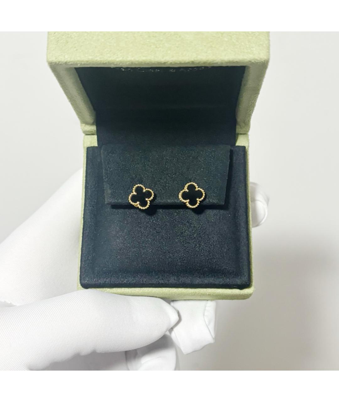 VAN CLEEF & ARPELS Черные серьги из розового золота, фото 2