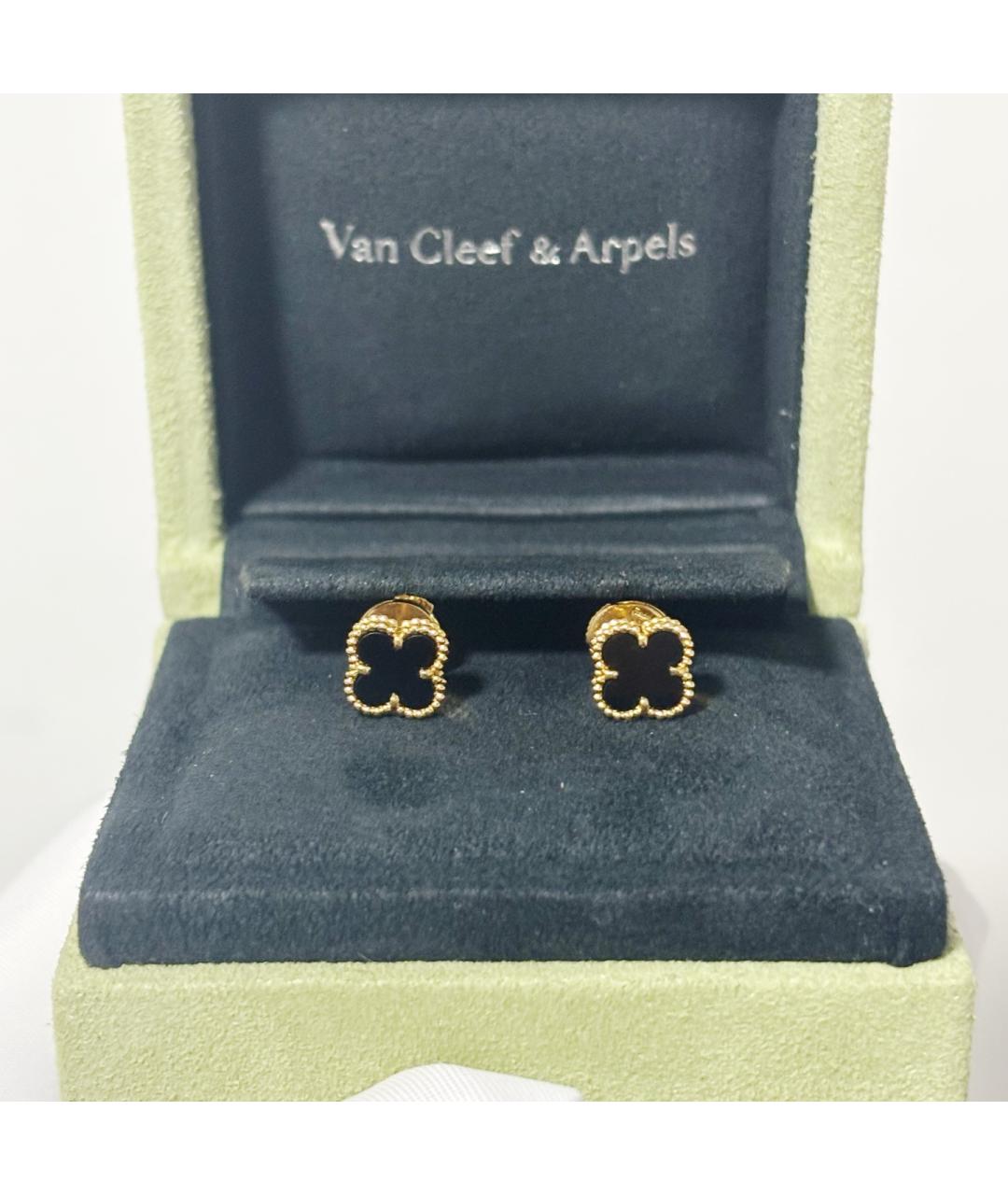 VAN CLEEF & ARPELS Черные серьги из розового золота, фото 4