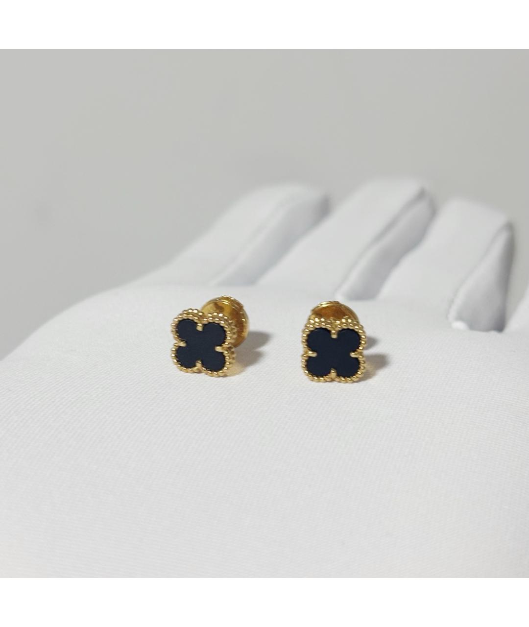 VAN CLEEF & ARPELS Черные серьги из розового золота, фото 9