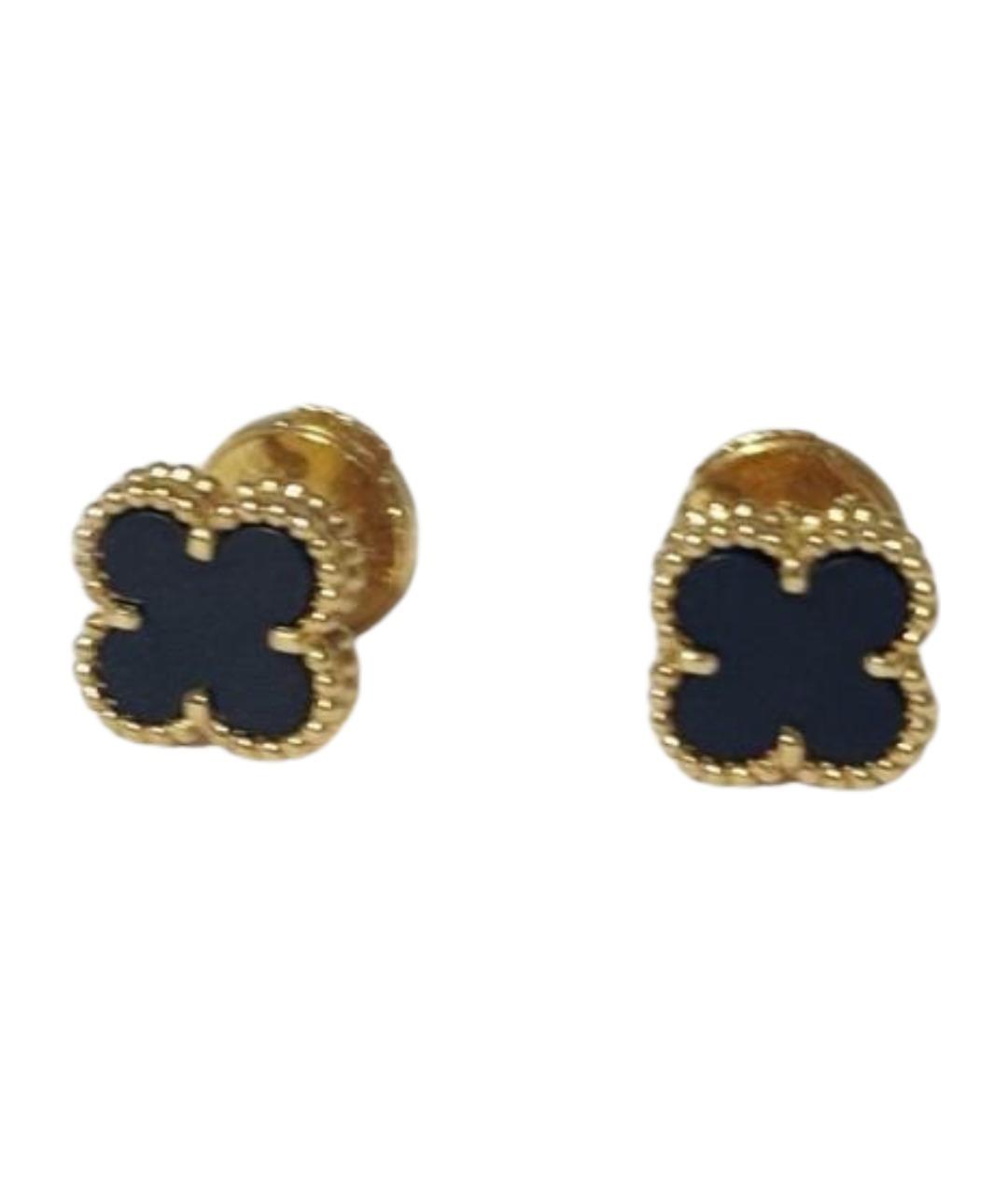 VAN CLEEF & ARPELS Черные серьги из розового золота, фото 1