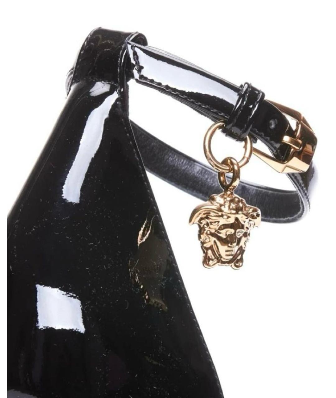 VERSACE Черные туфли из лакированной кожи, фото 4