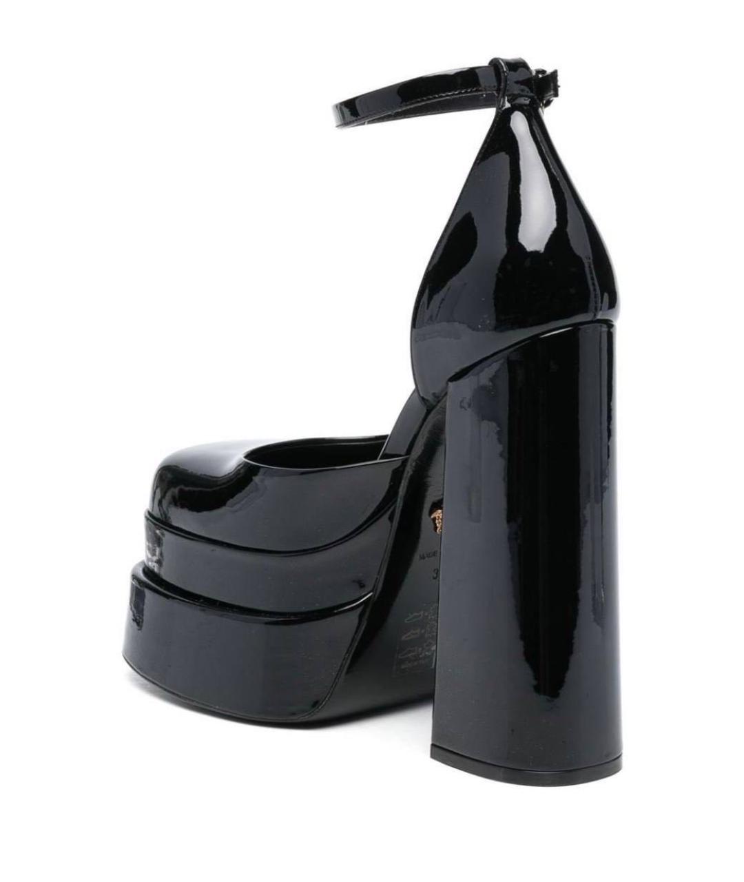 VERSACE Черные туфли из лакированной кожи, фото 3