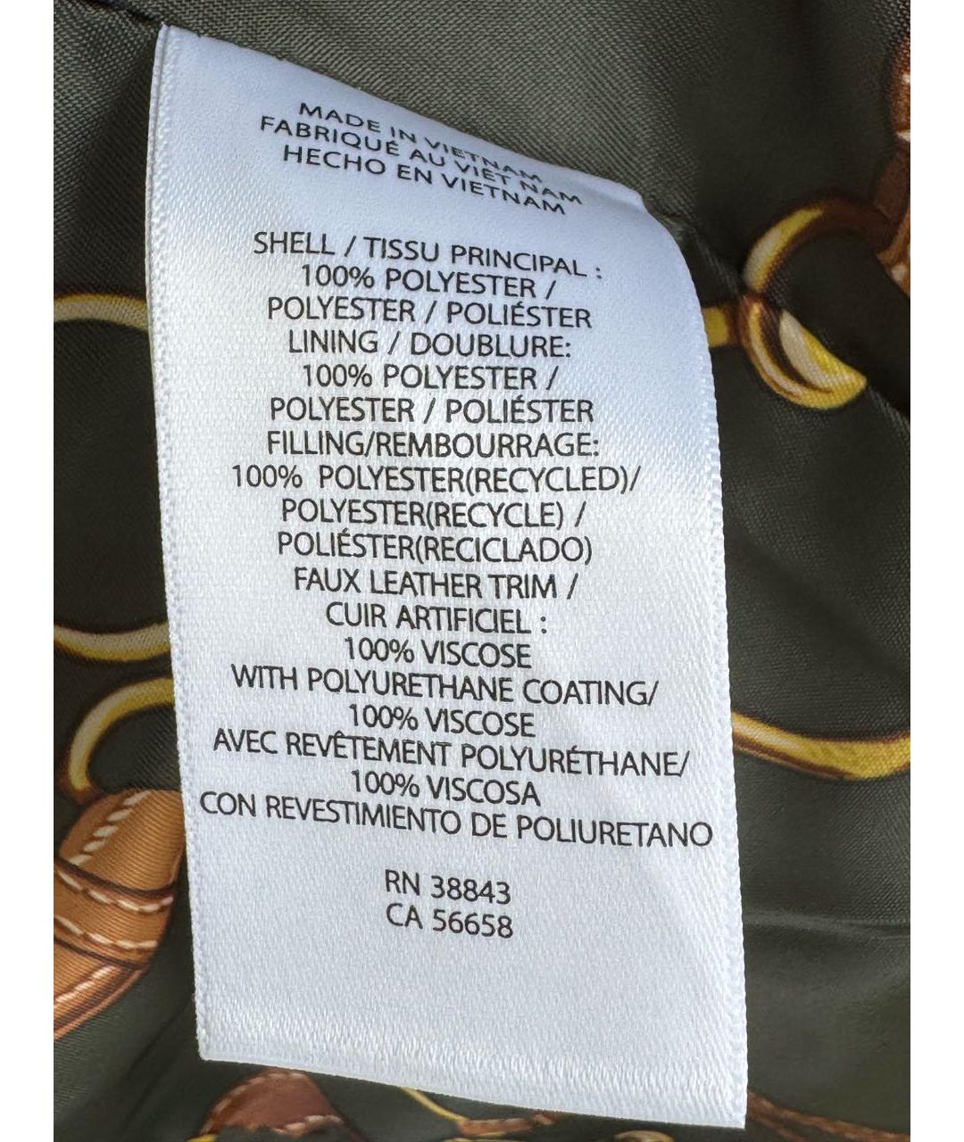 RALPH LAUREN Зеленые полиэстеровое пальто, фото 8