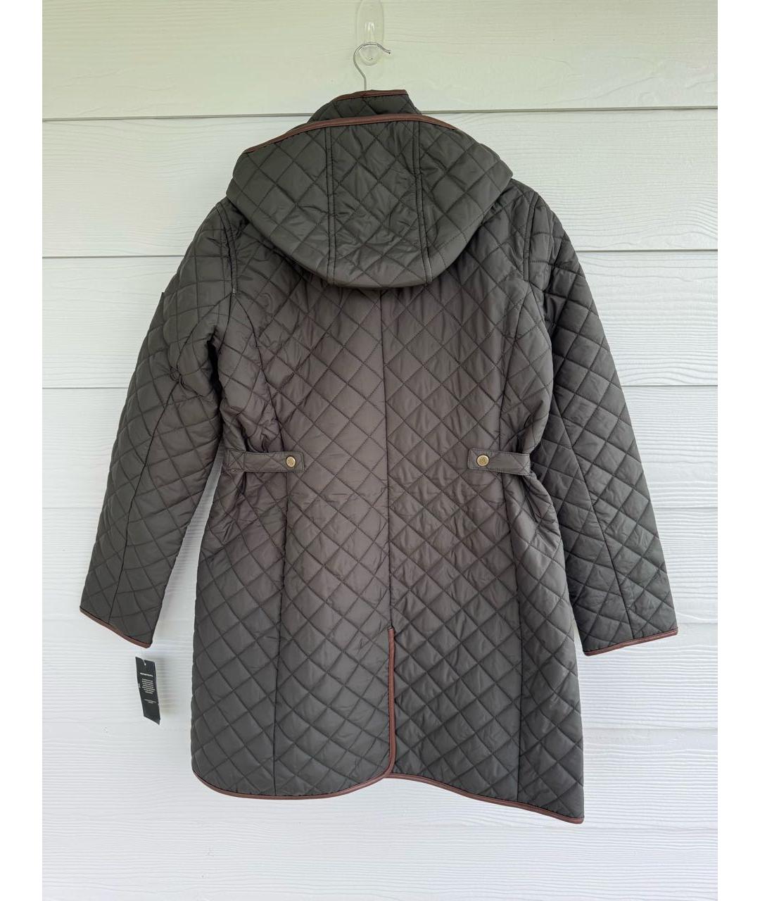 RALPH LAUREN Зеленые полиэстеровое пальто, фото 6