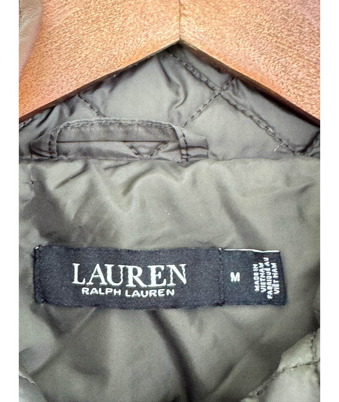 RALPH LAUREN Зеленые полиэстеровое пальто, фото 5