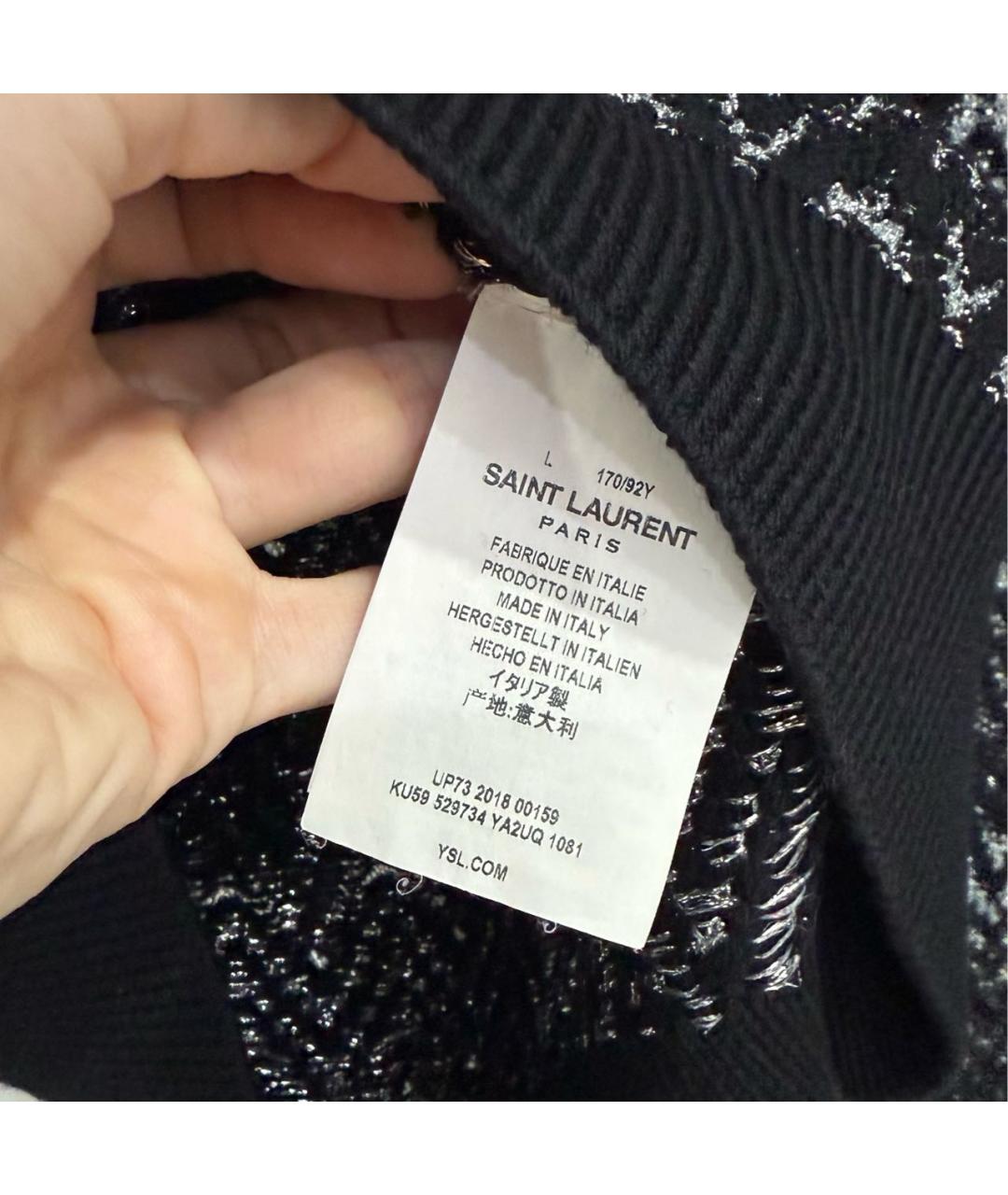 SAINT LAURENT Черный шерстяной джемпер / свитер, фото 6