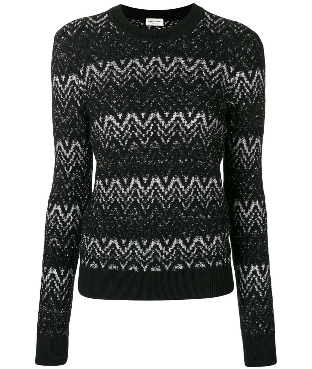 SAINT LAURENT Черный шерстяной джемпер / свитер, фото 7