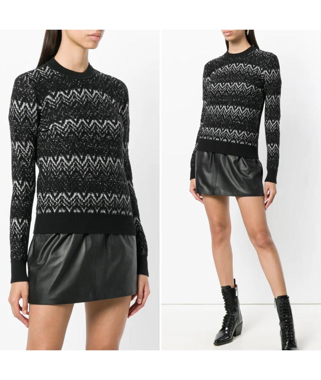 SAINT LAURENT Черный шерстяной джемпер / свитер, фото 2